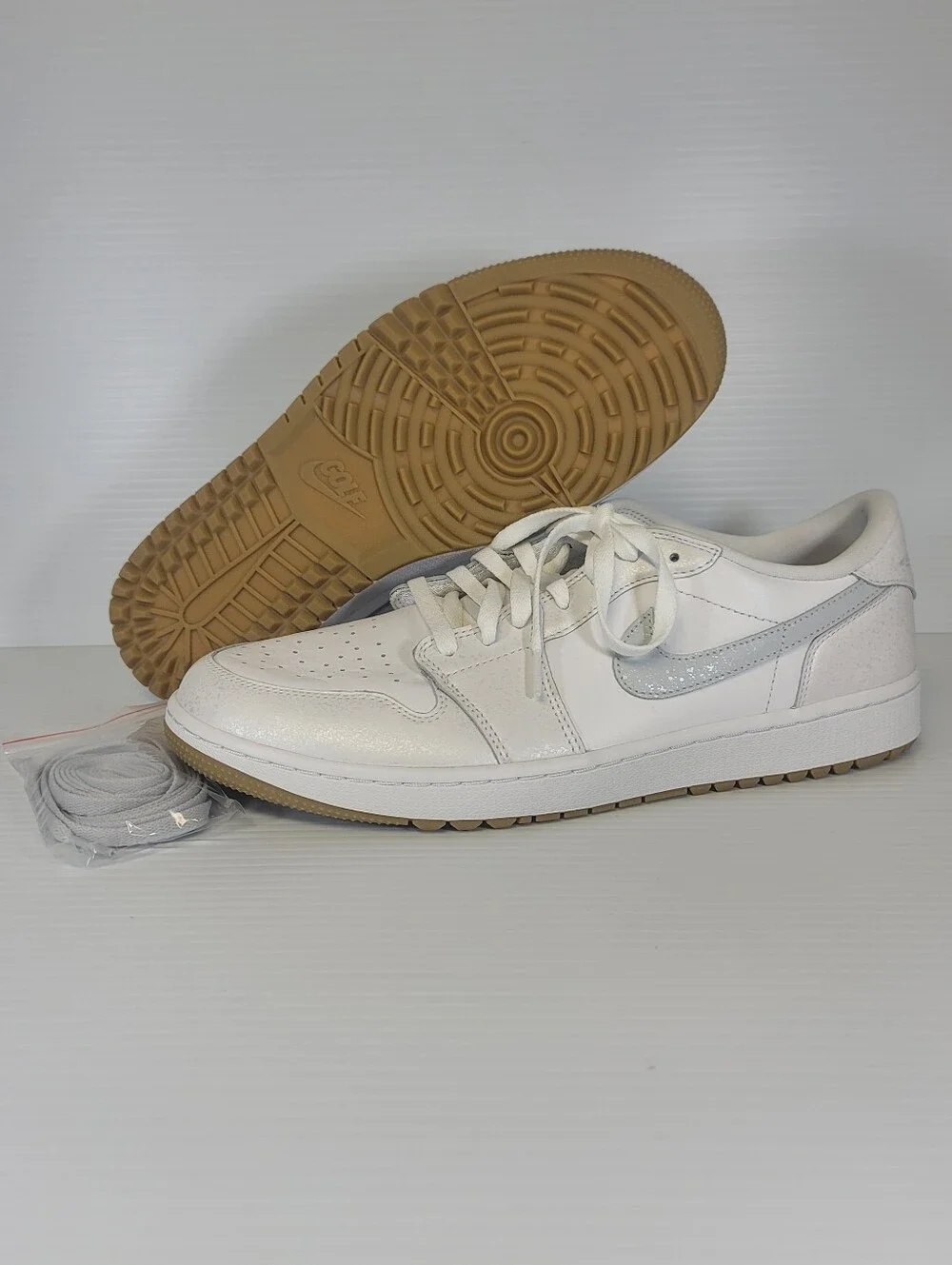 Mens Air Jordan RETRO 1 LOW GOLF White Gum Shoes New DD9315-111